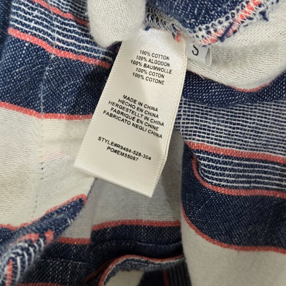 CLOTH & STONE by ANTHROPOLOGIE stripes button down blouse Sz S - Picture 9 of 9